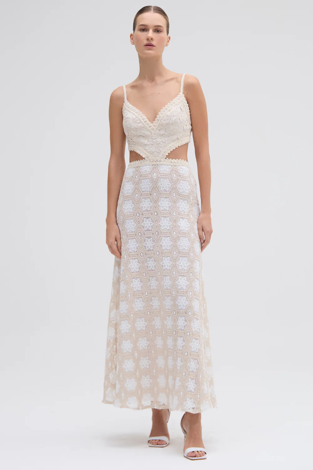 NATURAL CROCHET DRESS