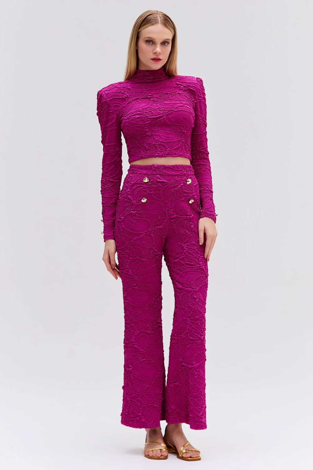 Jacquard Flare Pants