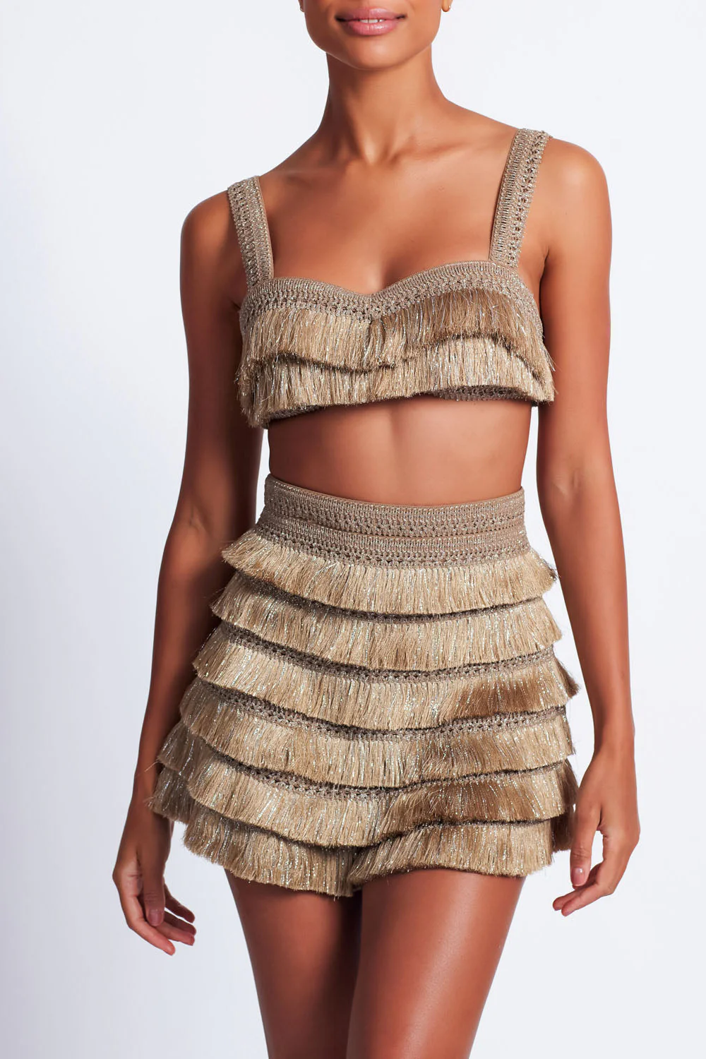 Metallic Fringe Bralette