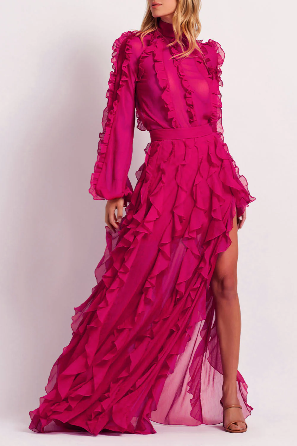 Ruffle Maxi Skirt