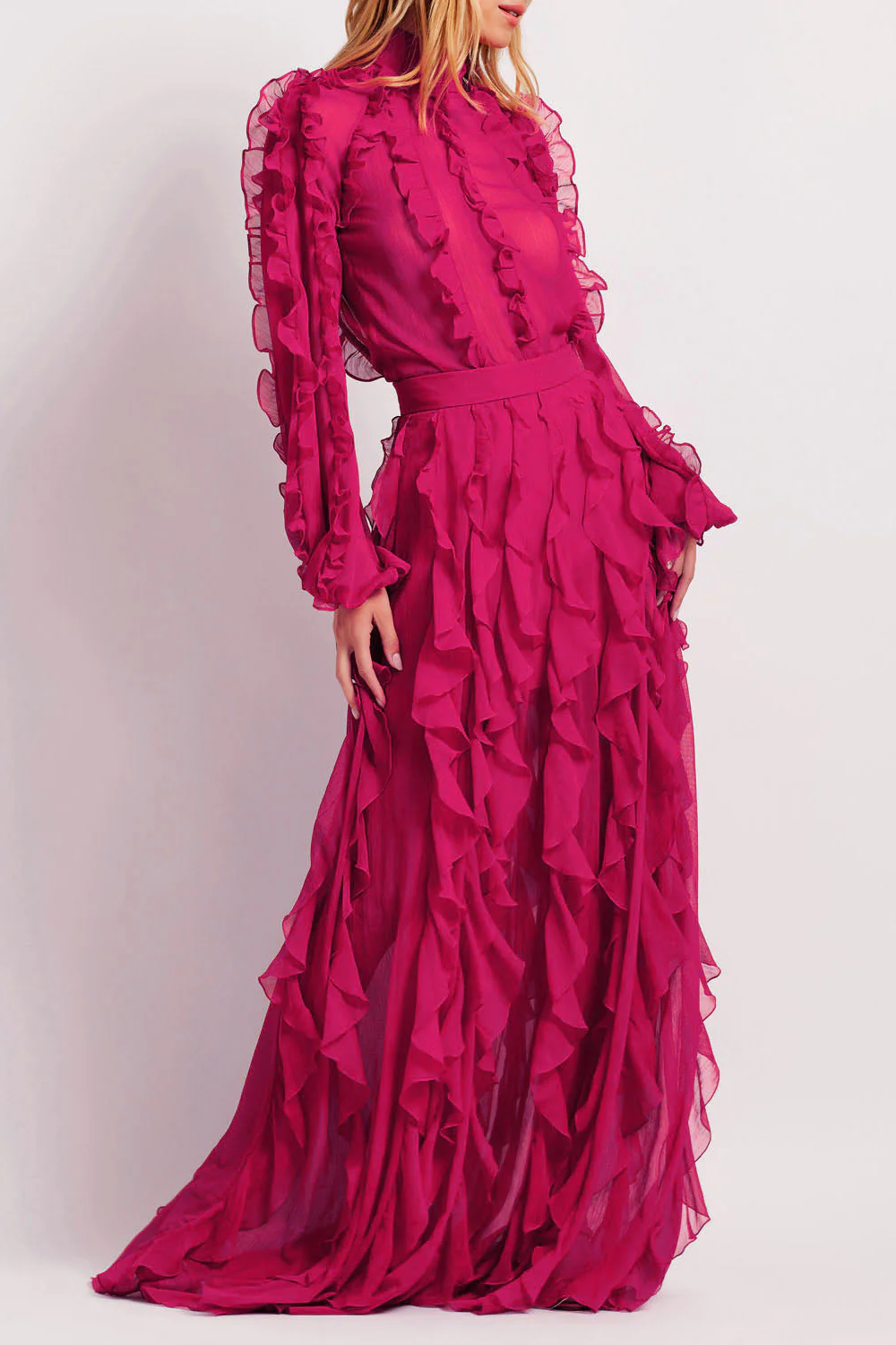Ruffle Maxi Skirt