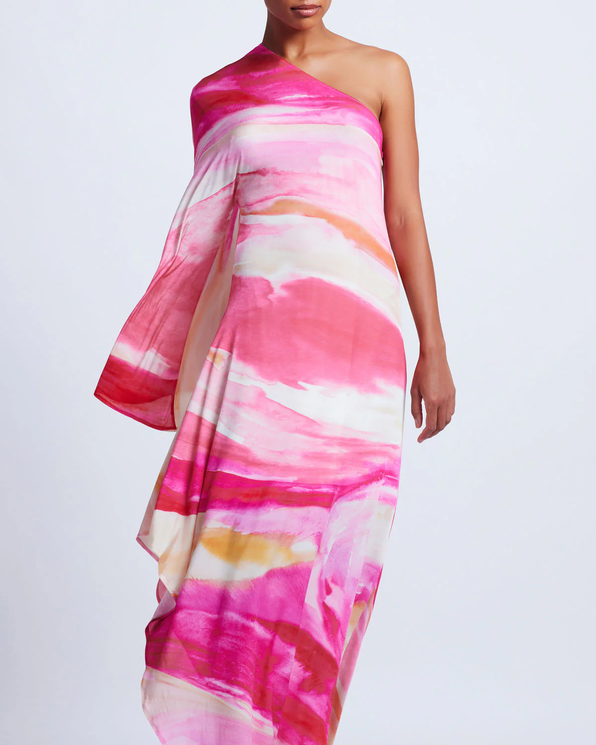 Aura Stretch One Shoulder Maxi Dress