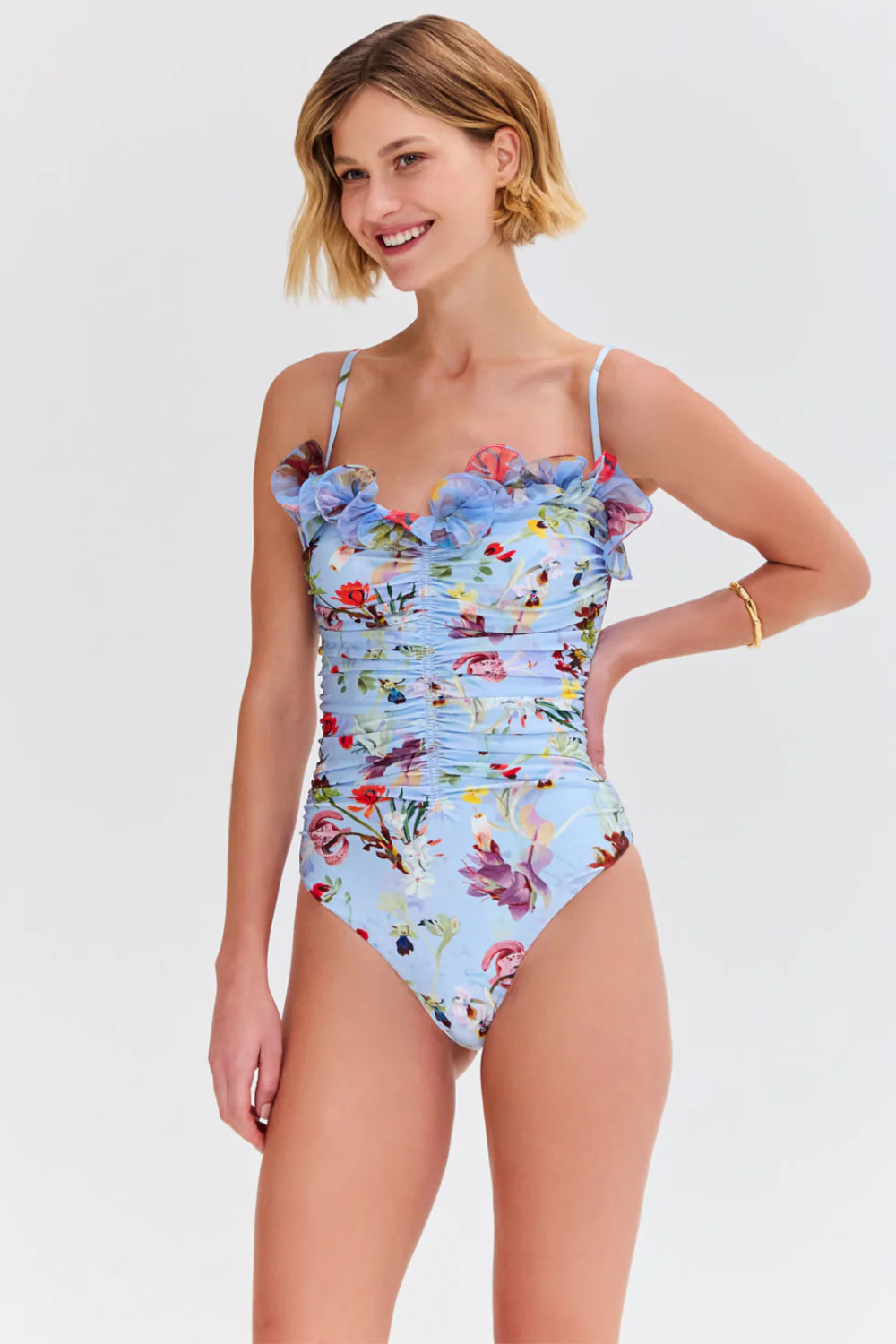 LILY FLOWER FLUTTER SWIMSUIT