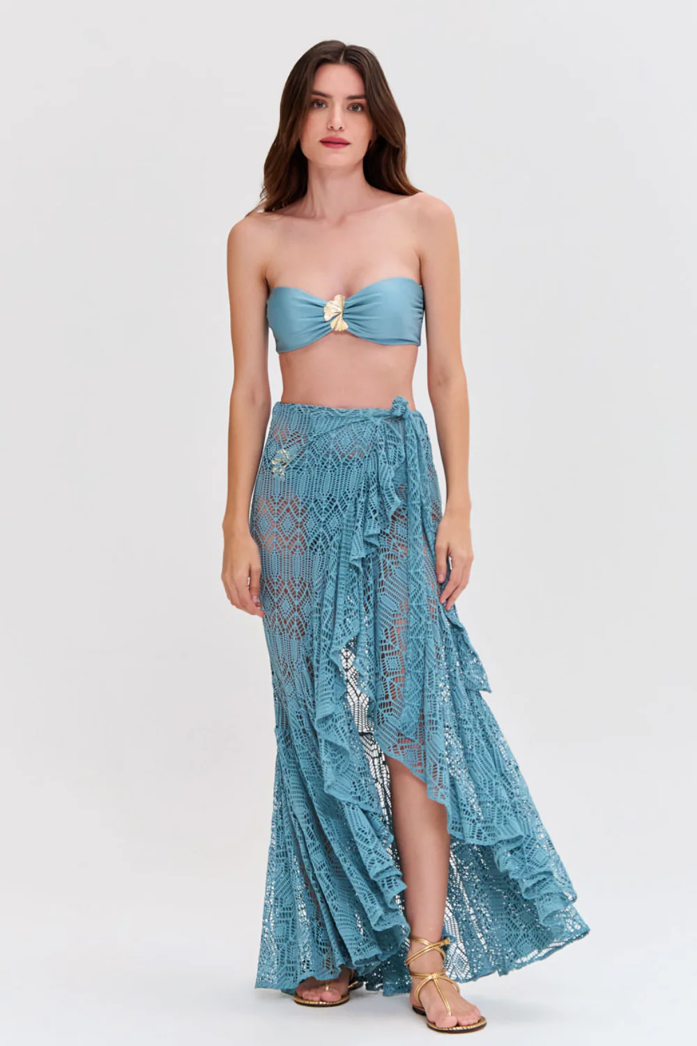 SEASHELL LYCRA BEACH SKIRT