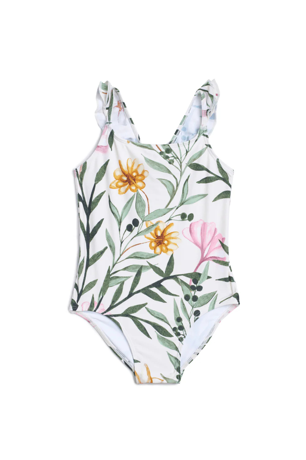 GIRLS' JASMINE PRINT RUFFLE SWIMSUIT (FINAL SALE)