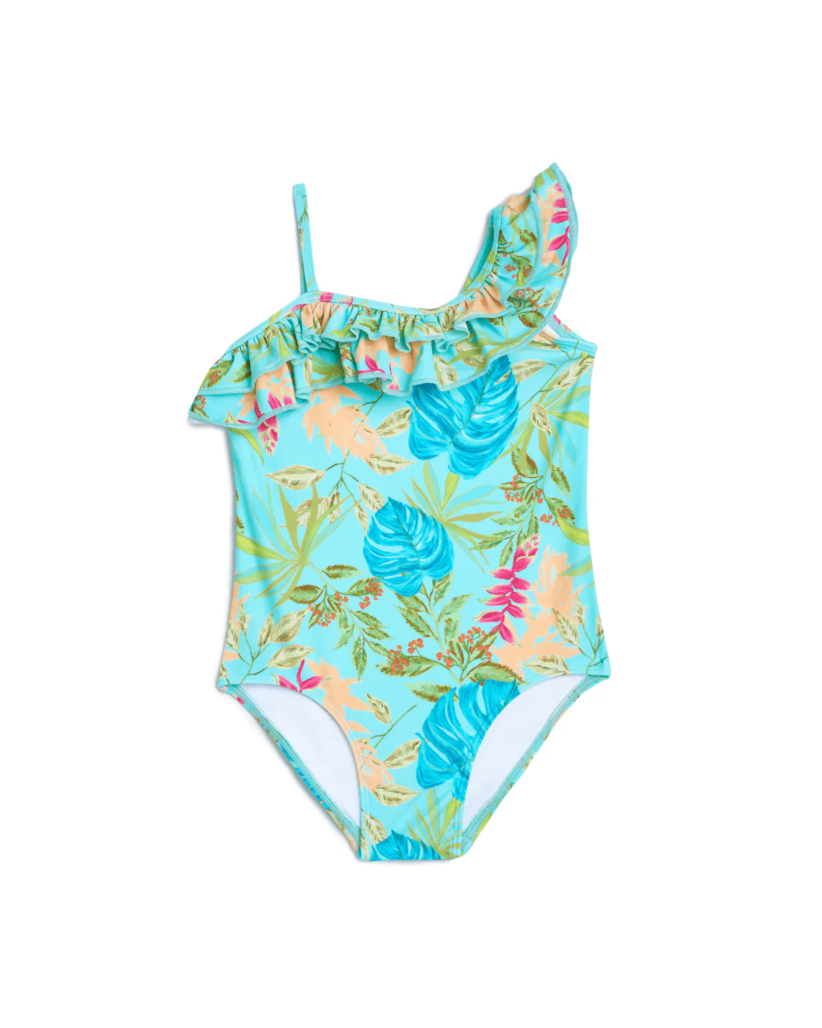 BABY ONE-SHOULDER TROPICALIA PRINT