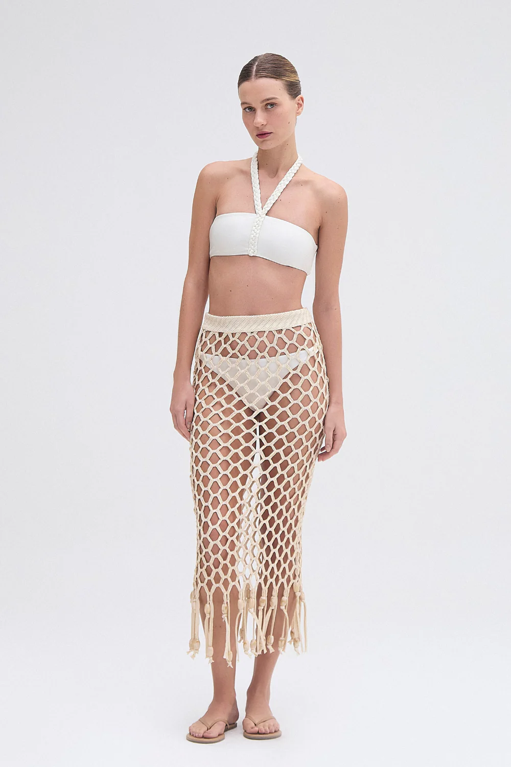 PATBO X CAMILA COELHO BEADED BEACH SKIRT