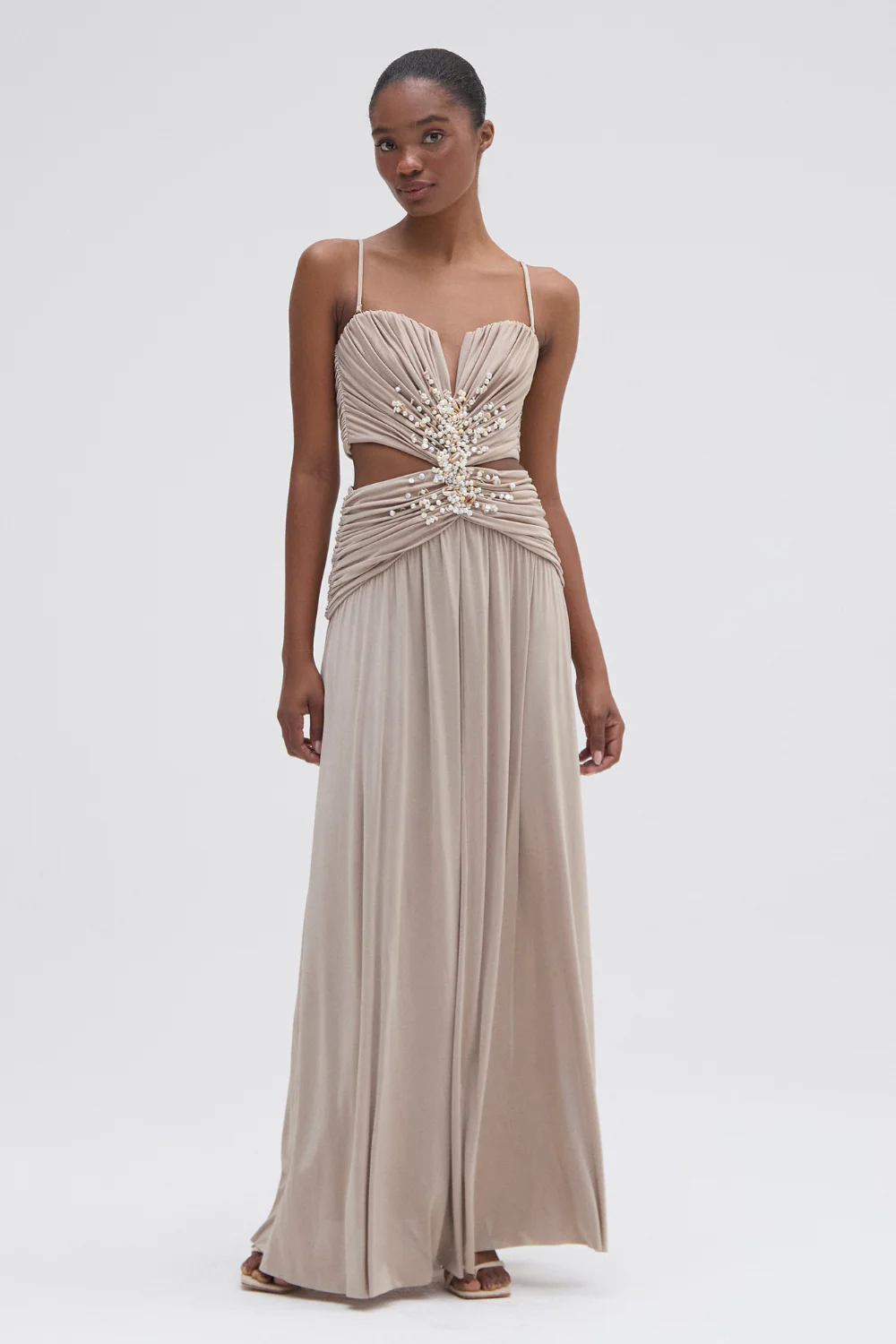 PATBO X CAMILA COELHO DUNE JERSEY CORSET GOWN
