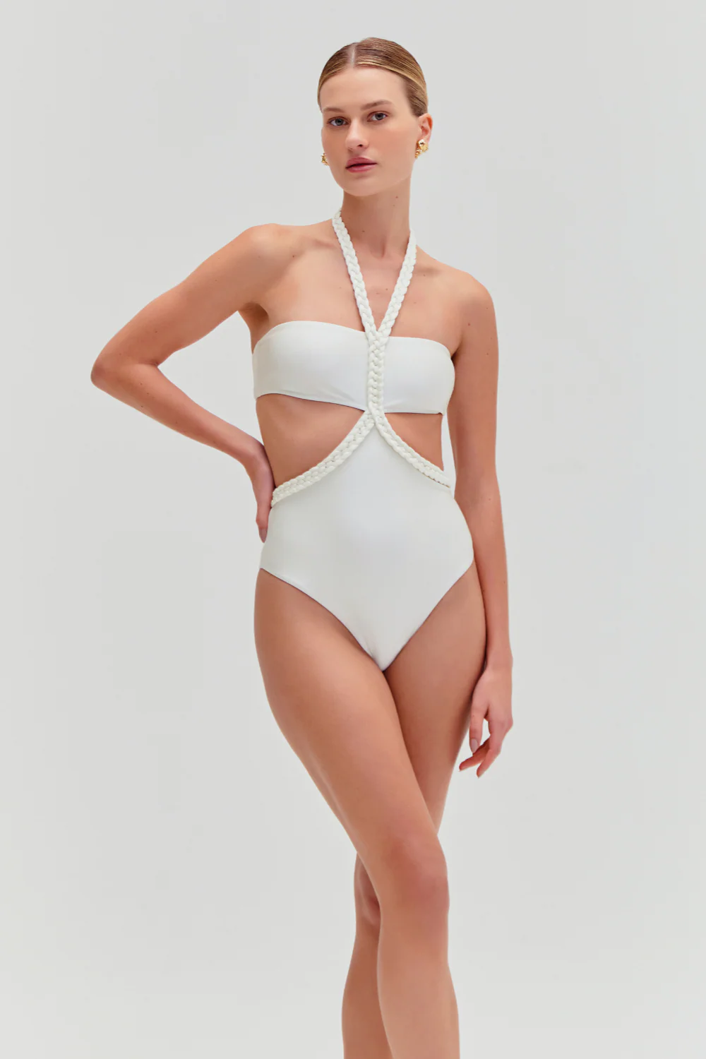 PATBO X CAMILA COELHO JERSEY SANDS BRAIDED ONE PIECE