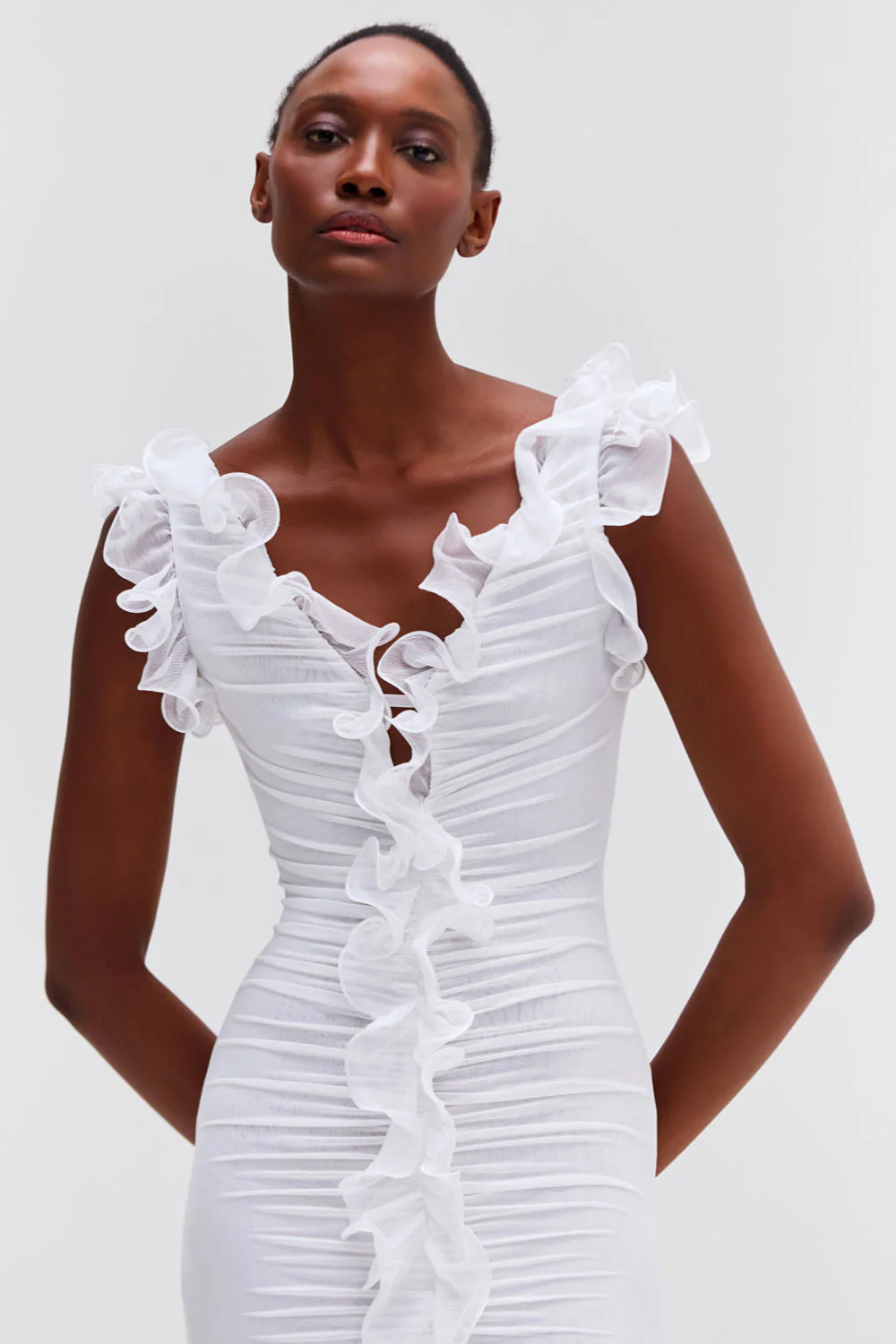 Stretch Tulle Maxi Dress (RUNWAY)