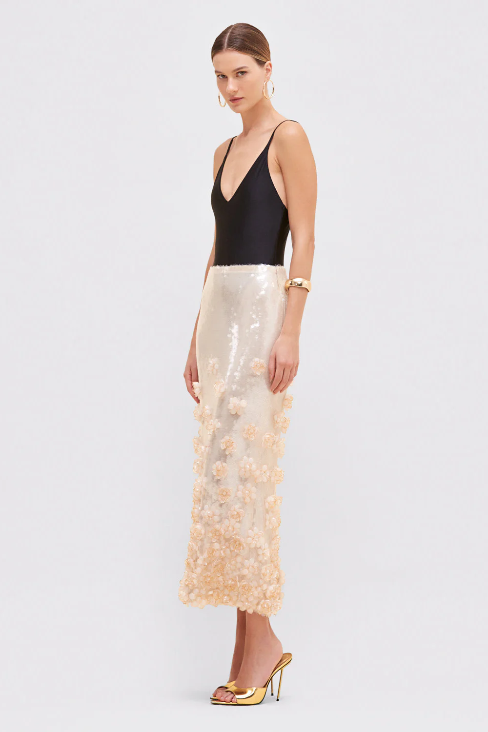 SEQUIN MIDI SKIRT (RUNWAY)