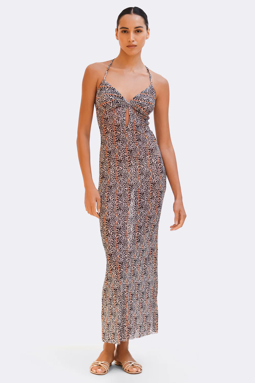 SPECKLED POA MAXI DRESS